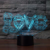 Lampe LED 3D LOVE Moto Cross - Motard Passion