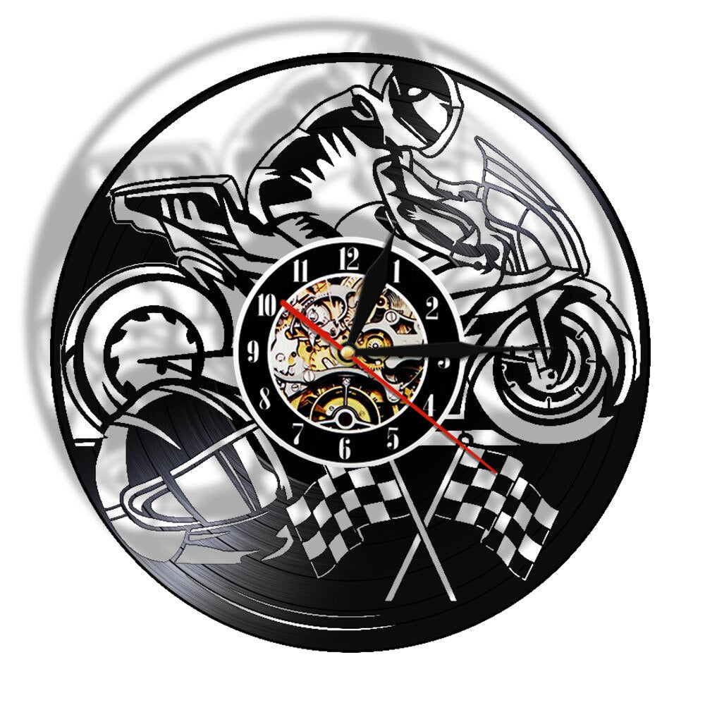 Horloge Murale Moto Vinyle | Horloge Design Horloge Murale Moto Vinyle | Horloge Design