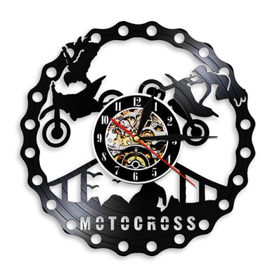 Horloge Murale En Forme De Moteur De Moto - Déco brocante