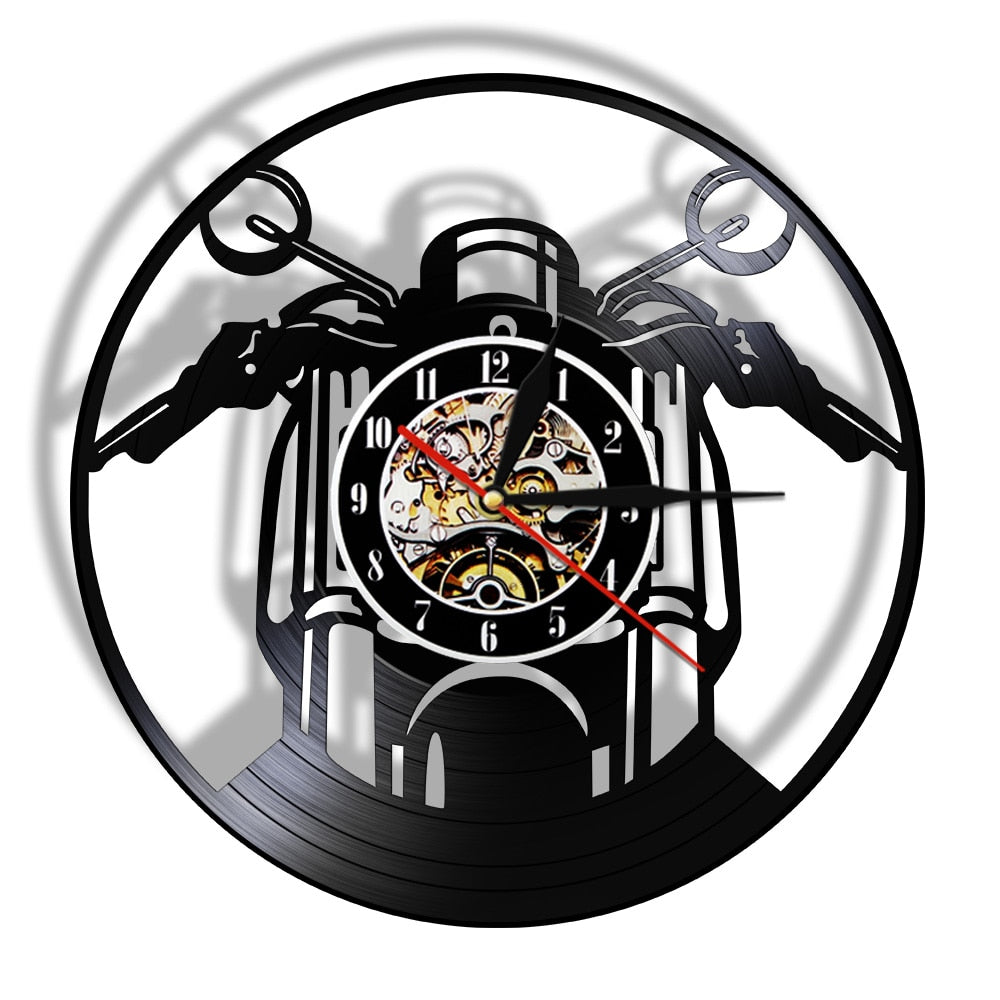 Horloge murale Indian Motorcycle 15 à 34 cm - Nos Horloges Murales/Horloge  Vintage - L'Horloge Murale