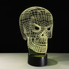 Lampe LED 3D Tête De Mort - Motard Passion