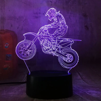 Lampe 3D Caque Moto Cross