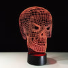 Lampe LED 3D Tête De Mort - Motard Passion