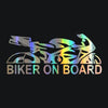 Sticker Voiture "Biker On Board" - Motard Passion